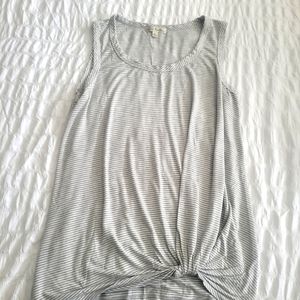 Striped Tank Top, light gray & white (M)